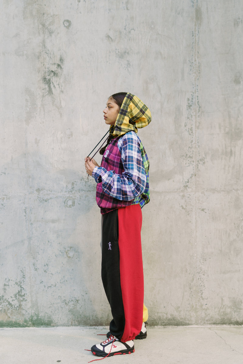 Plaid Wind Breaker Zip Up